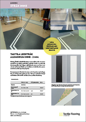 Tactile Flooring by Matting - Aluminiumledstråk 2 mm