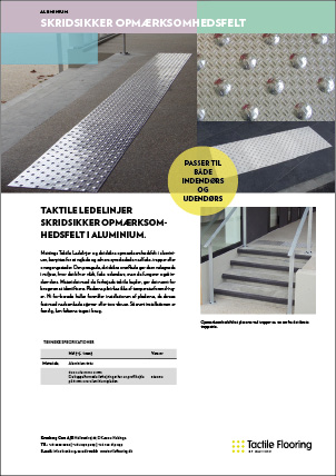 Tactile Flooring by Matting - Varningsplatta Aluminium