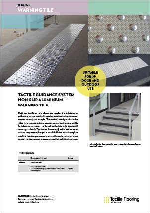 Tactile Flooring by Matting - Varningsplatta Aluminium