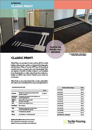 Tactile Flooring by Matting - Classic Print med visuella ledstråk