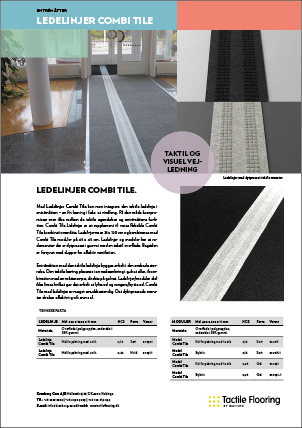 Tactile Flooring by Matting - Combi Tile med ledstråk
