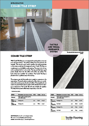 Tactile Flooring by Matting - Combi Tile med ledstråk