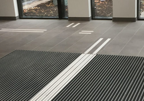 Aluminium profile mat ATF with tactile guide strip