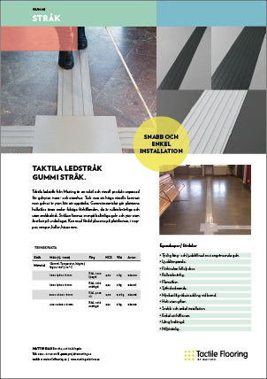 Tactile Flooring by Matting - ledstråk av gummi