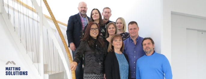 Gruppbild av oss på Matting Solutions
