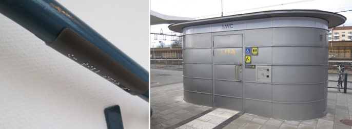 Handledarskylt och symbolskyltar.